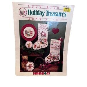 Dimensions Holiday Treasures Book 5 Christmas Stocking Cross Stitch Pattern